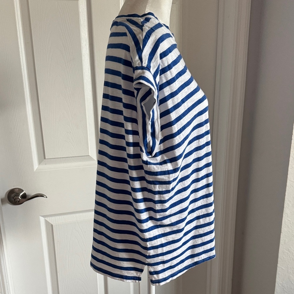 Sonoma Navy and White Striped Tee - Picture 3 of 9
